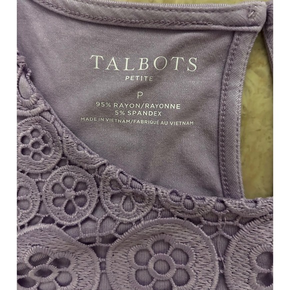 NWT Talbots Petite P Lace Trim
Knit Shell Purple - Picture 13 of 15